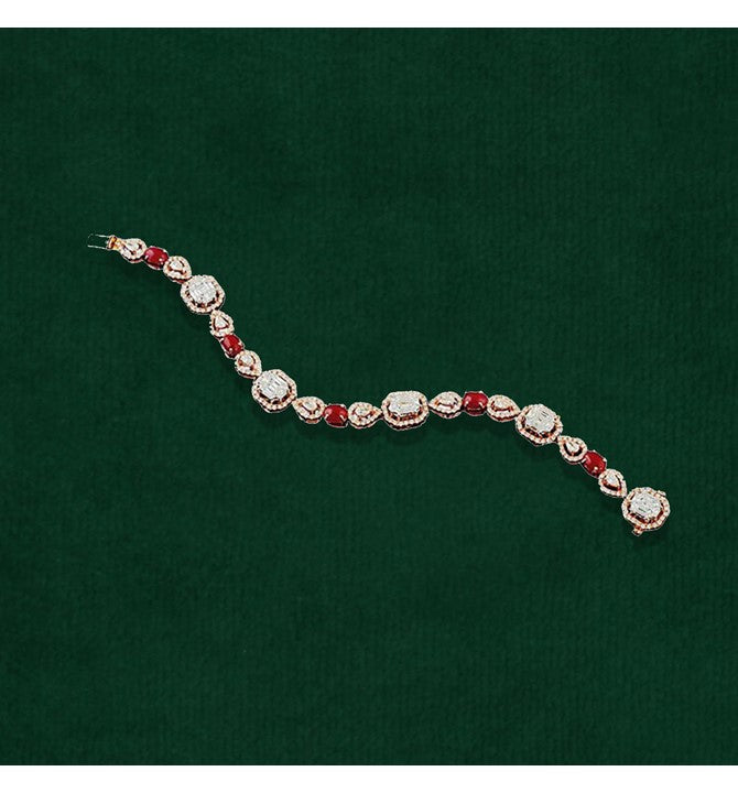 Rose Gold and Ruby Diamond Bracelet