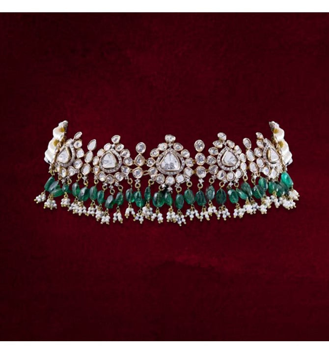 Uncut Diamonds Choker With Guttapusalu