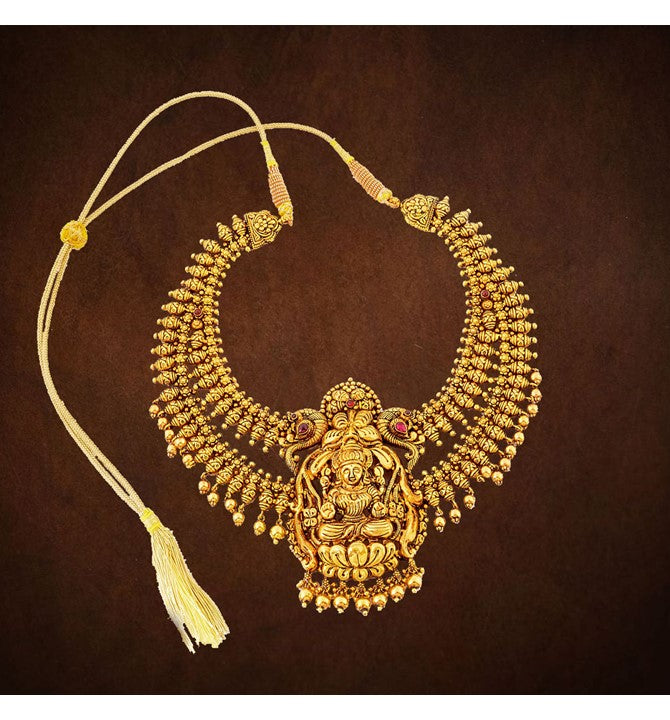 Antique Goddess Lakshmi pendant 22-CT GOLD necklace
