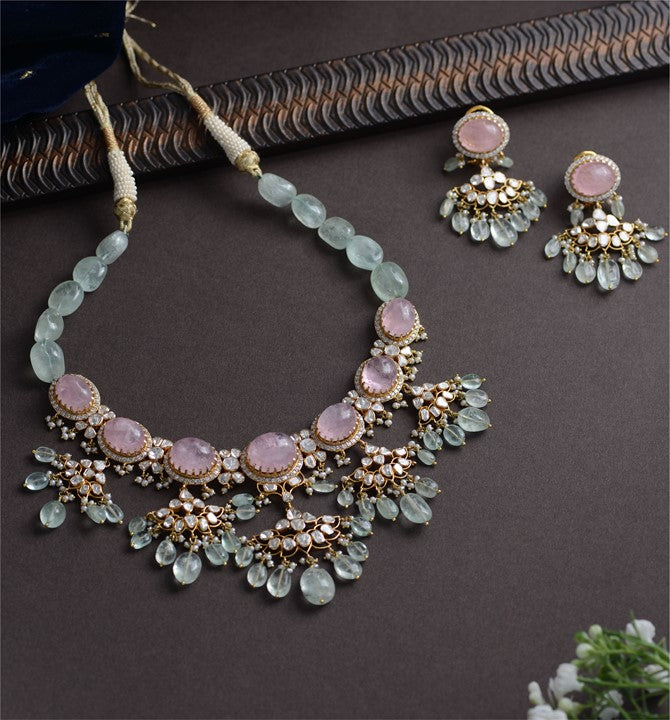 Morganites and Russian Emeralds Set