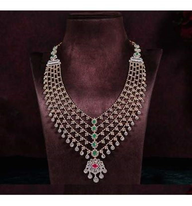 Leaves flower buds Inspired Rani haar Paanch Lada