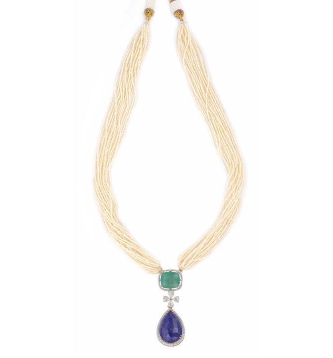 Imperial Twisted Gold Pearl Necklace