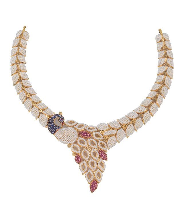 Peacock Gold Kakamoti Necklace