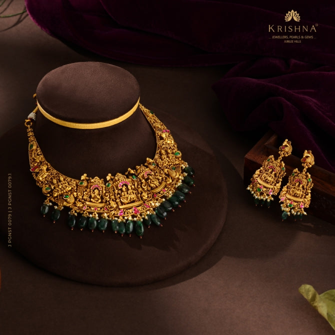 Shiv-Parvati Gold Neckace Set