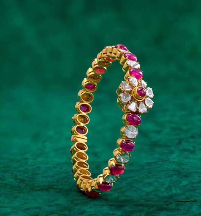 Polki kundan bangle