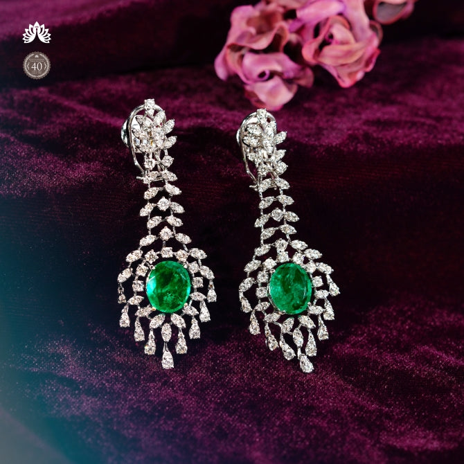 Ritzy Diamond Long Earrings