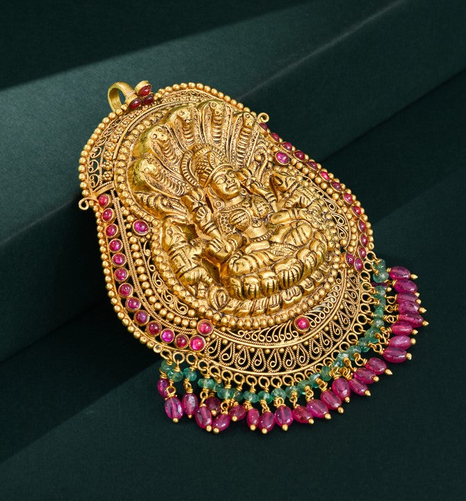 Lord Vishnu Gold Pendant