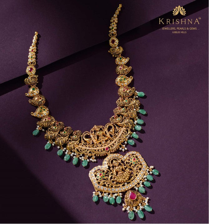 Mahalaxmi Gold Haram With Pendant