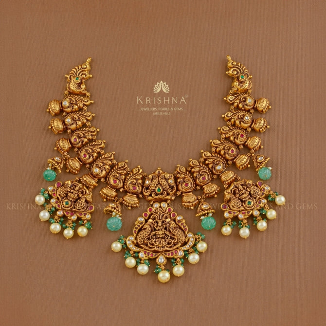 Traditional Gold Nakshi Necklace