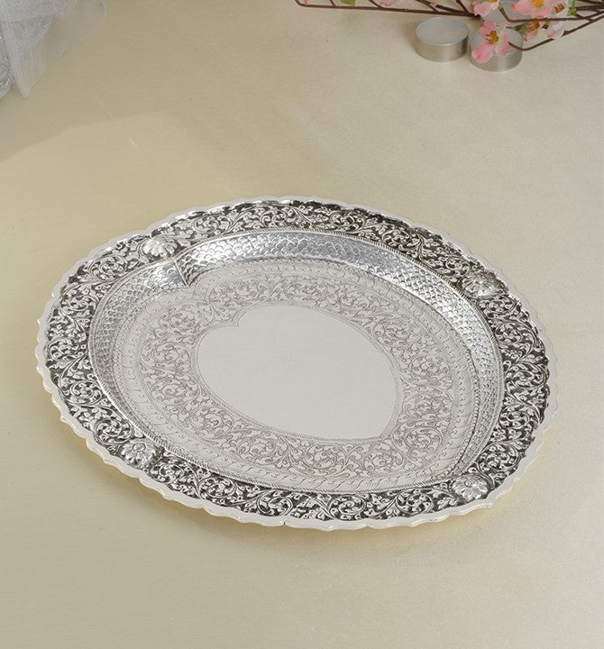 Nakshi Silver Pooja Plate