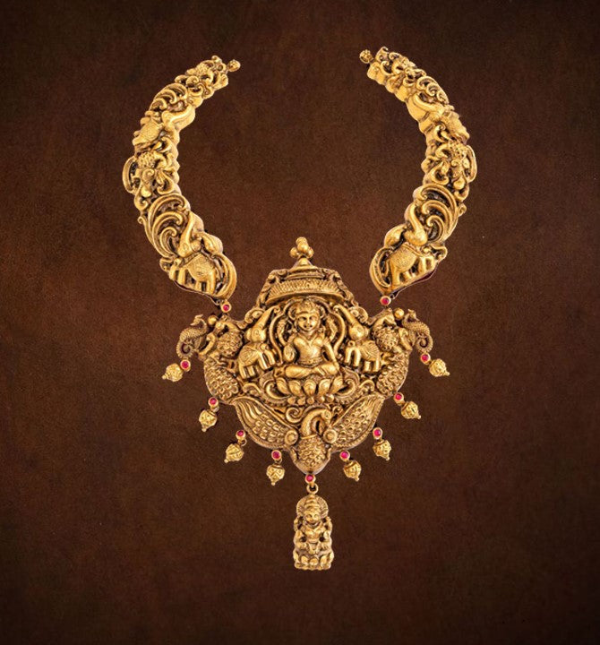 Royal Lakshmi Elephant Nakshi Necklace