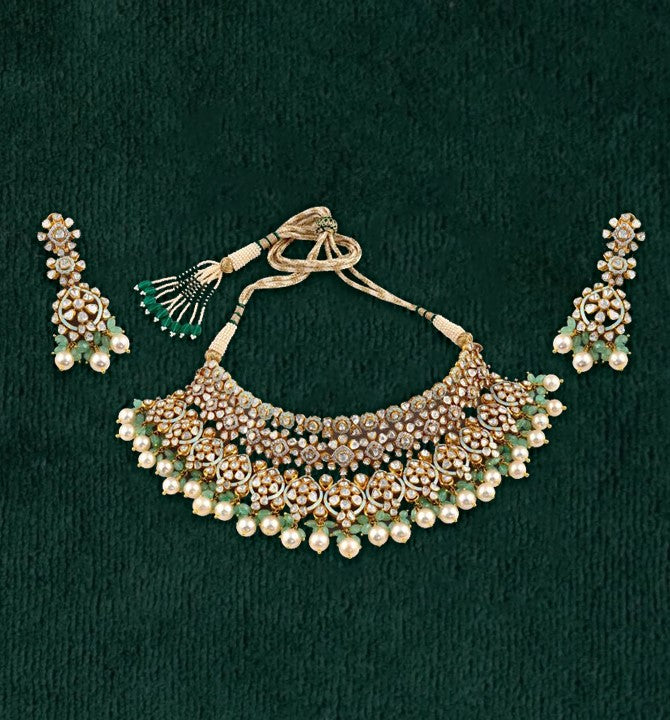 Beautiful Uncut diamond choker set