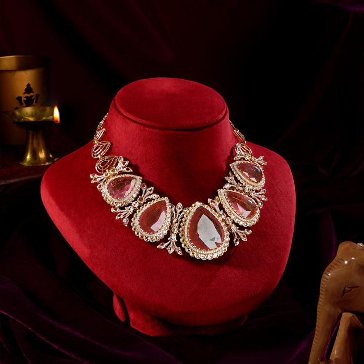 18K Diamond & Tourmaline Bridal Necklace