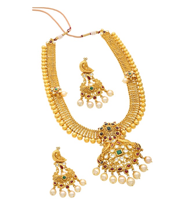 gold necklace set designs