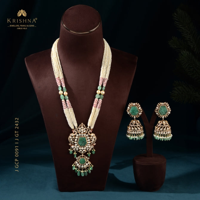 Opulent Polki Diamond Necklace Set
