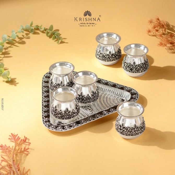Premium Antique Silver Serving Set