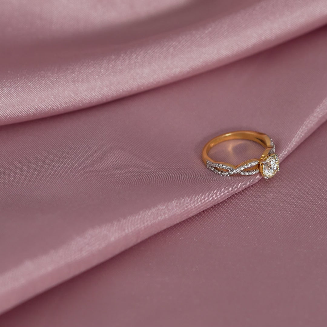 Twisted Solitaire Diamond Ring