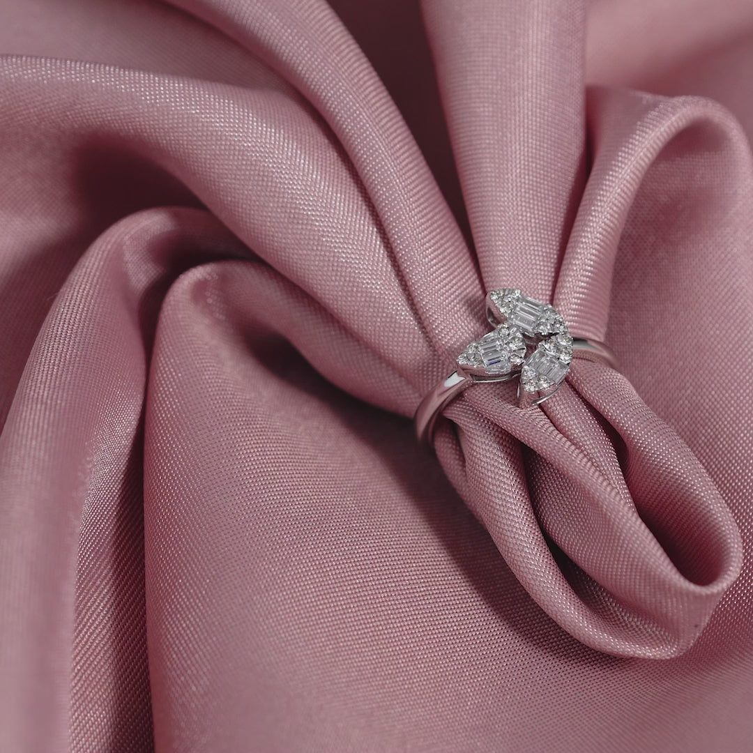 Marquise Cut Diamond Ring in White Gold