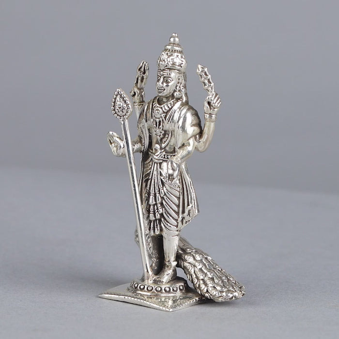 Buy Silver Murugan Idol in Antique Finish – Symbol of Courage & Wisdom