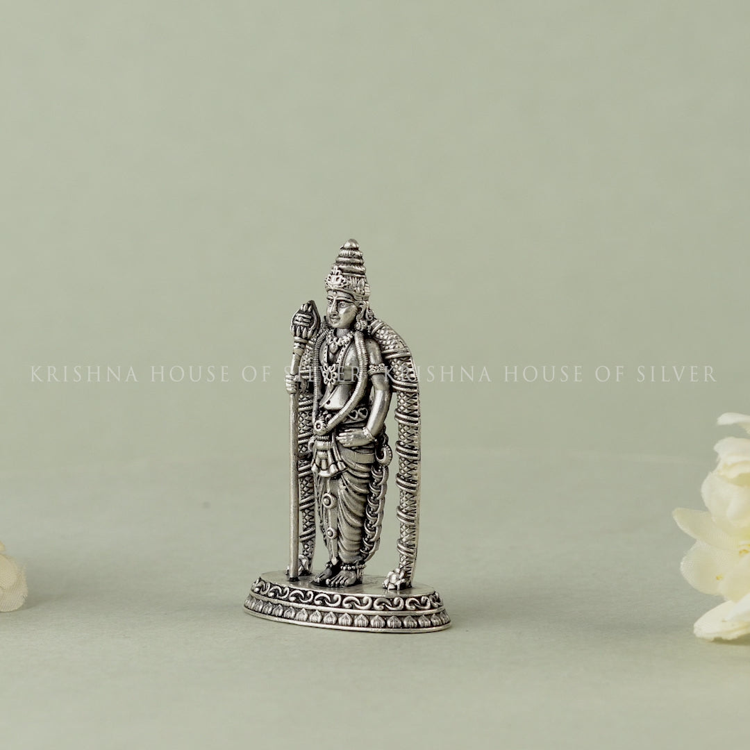 92.5 Sterling Silver Murugan Idol