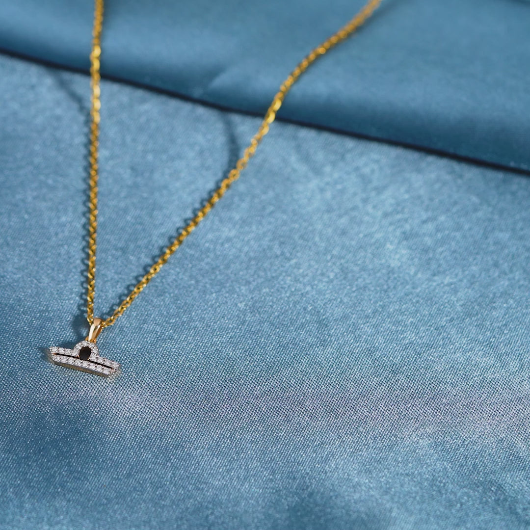 18 Karat Gold Chain- Boat Diamond Pendant