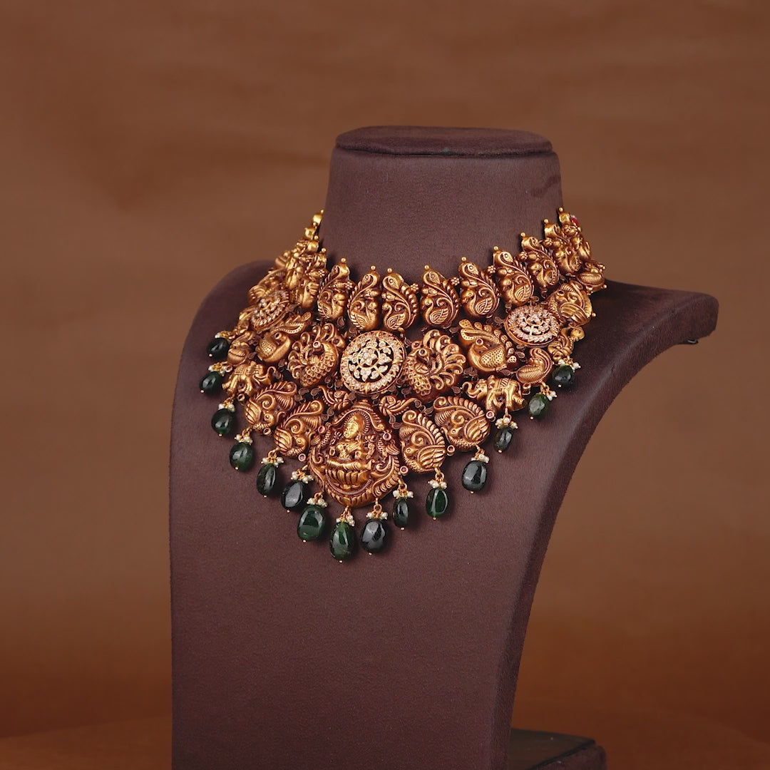 Antique Bridal Gold Nakshi Choker