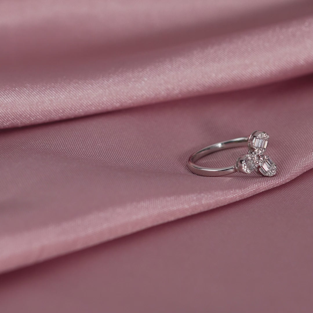 Trifoliate Diamond Ring