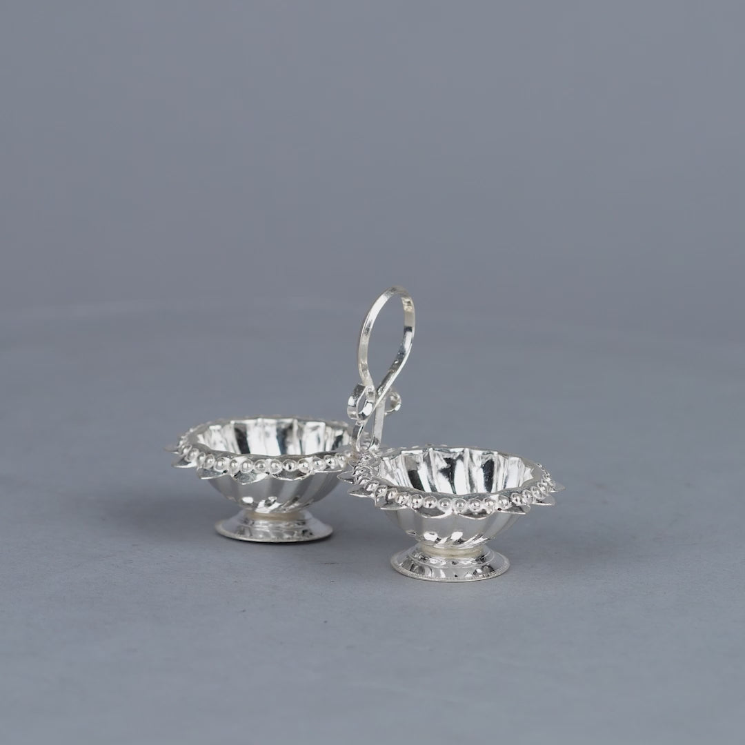 En vogue Haldi Silver KumKum Set