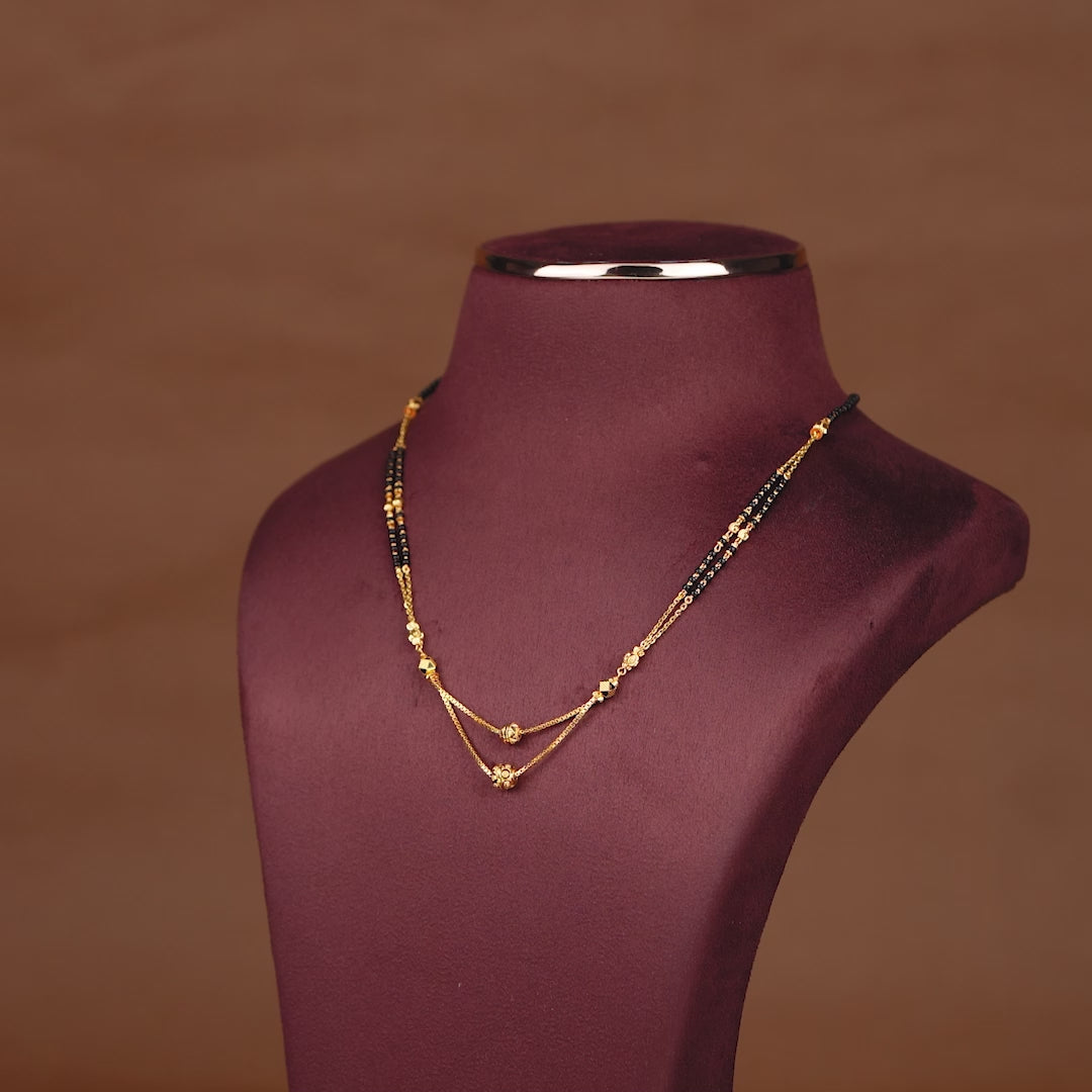 Double Chain Mangalsutra In Gold
