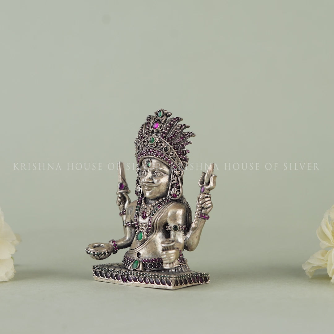 Silver Nakoda Bhairava a touch of divine strength.