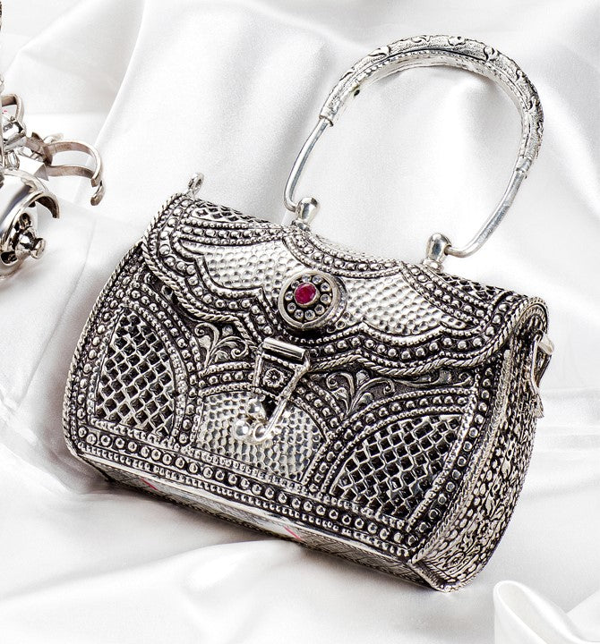 Antique Silver Purse Clutch