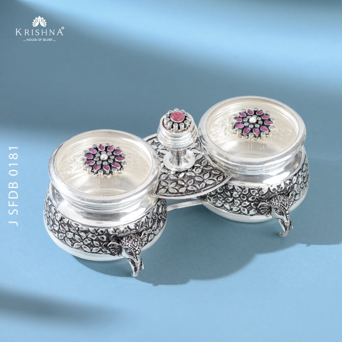 Dainty Silver Dry Fruit Barni - 2 Pcs