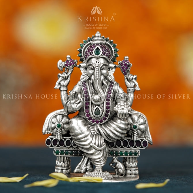 Divine Silver Ganesha Murthy