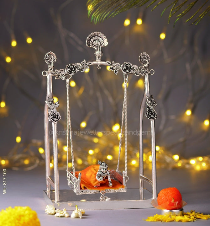 Silver Laddu Gopal & Jula