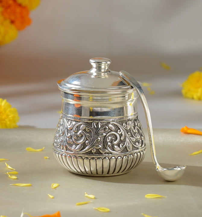 Luxurious Silver Oil Pot