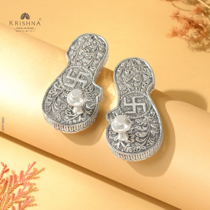 Divine Silver Padhuka