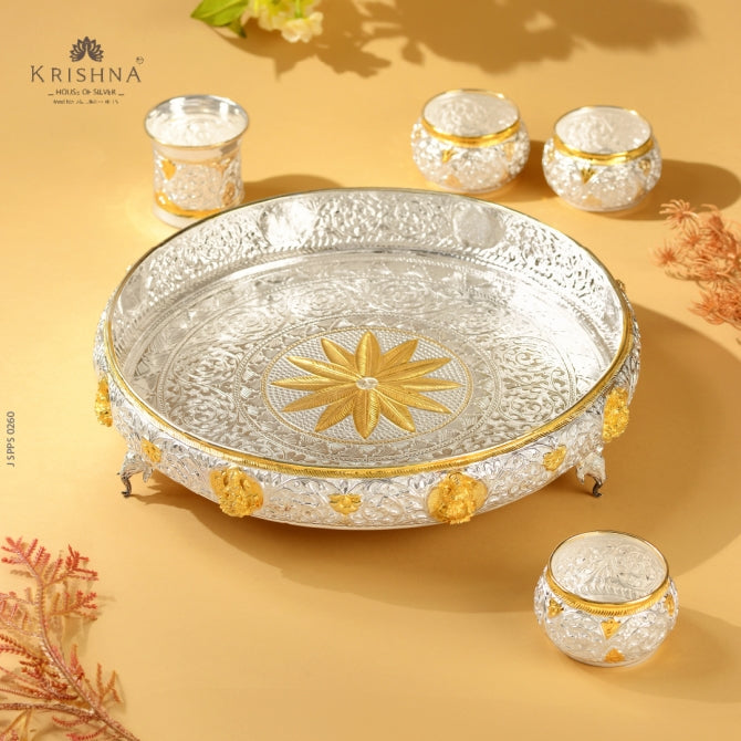 Divine Silver Pooja Set