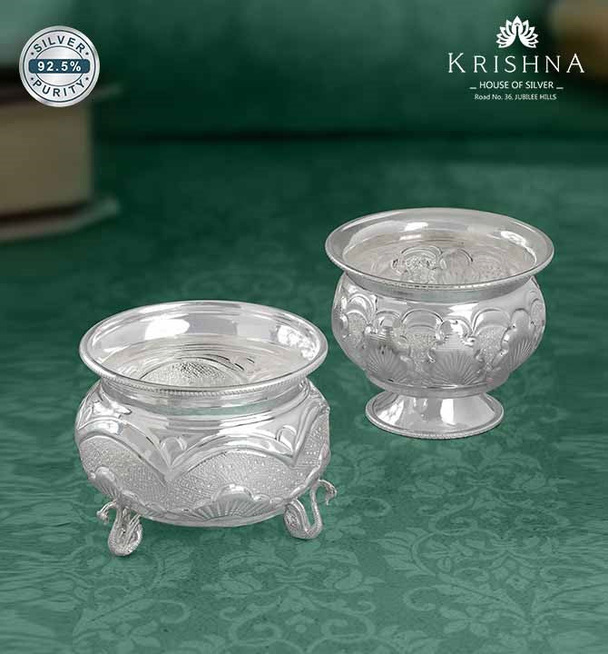 Silver Prasadam Bowl