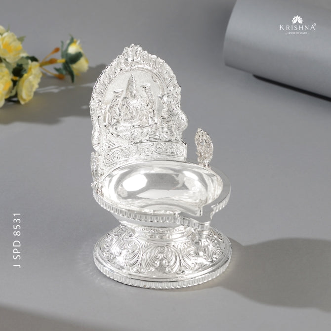 Divine Lakshmi Silver Deepam