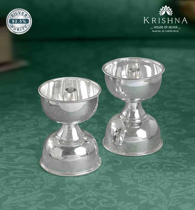 Minimalist Simple Silver Diya