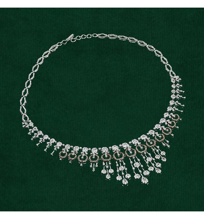 White gold diamond necklace