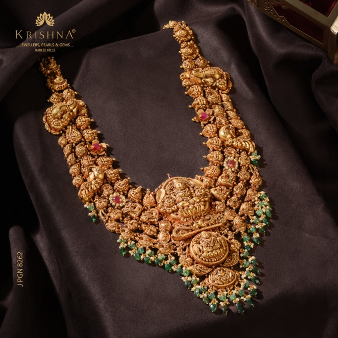 Divine Laxmi Gold Haram in Nakshi Work