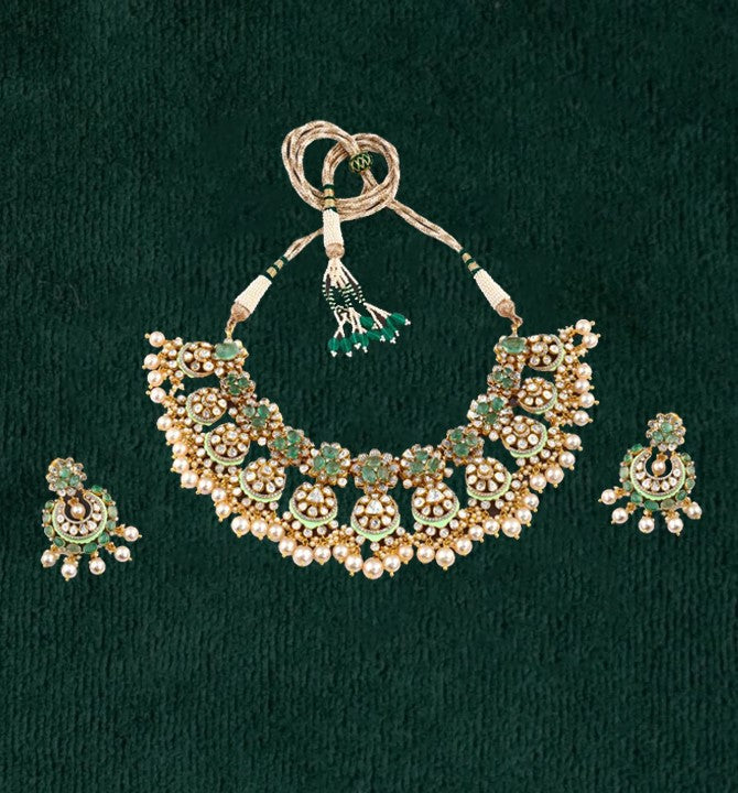 Royale heritage uncuts diamond necklace set