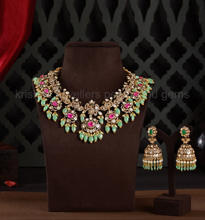 Beautiful victorian polki necklace Sets