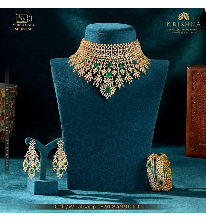 V-Shape Diamond Choker Sets