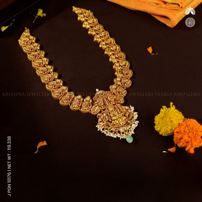 Divine Elegance: 22K Temple Jewelry Haram