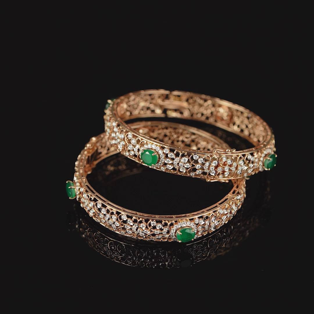Regal Diamond Bangles Set