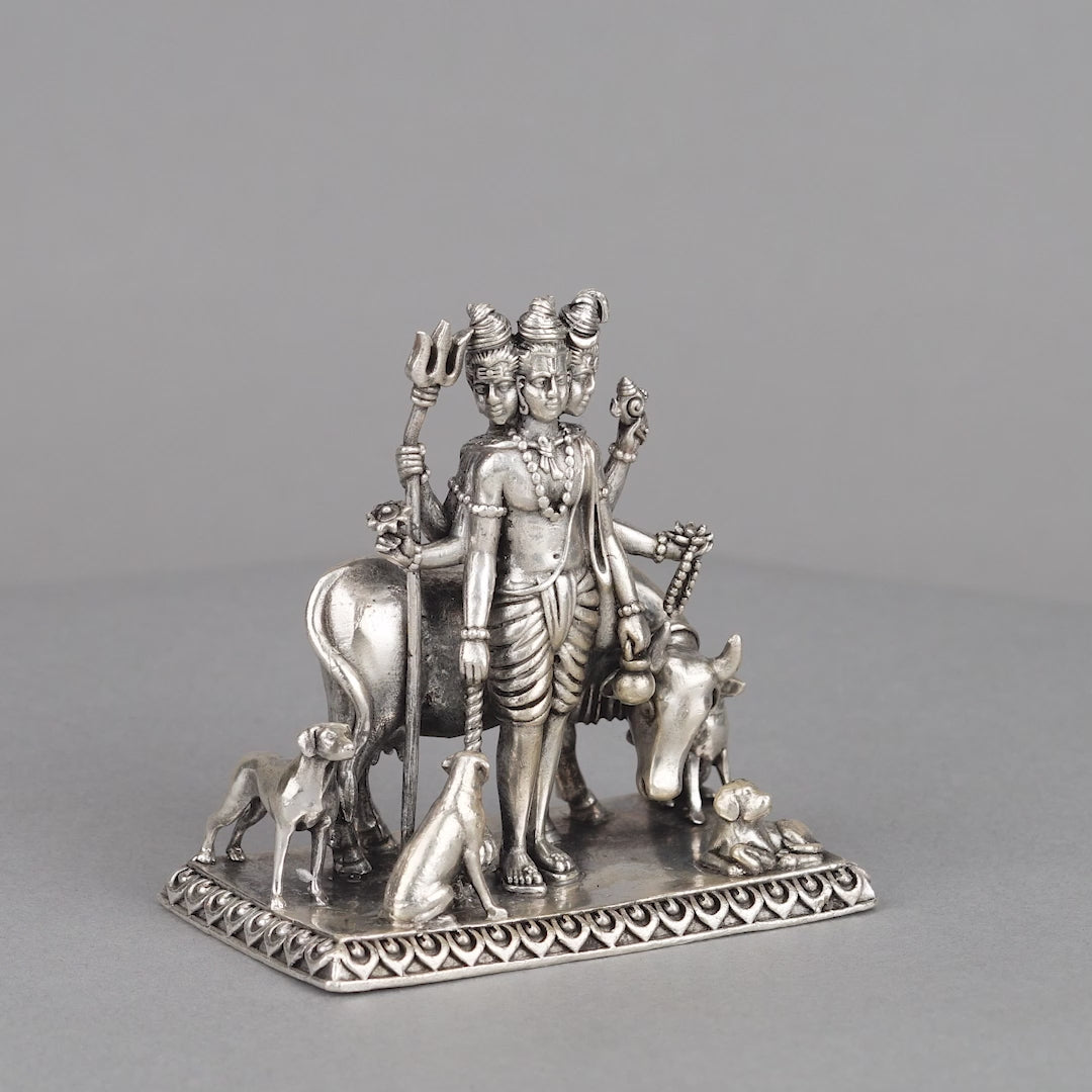 Buy 92.5 Silver Lord Dattatreya Idol – Divine Blessings & Purity