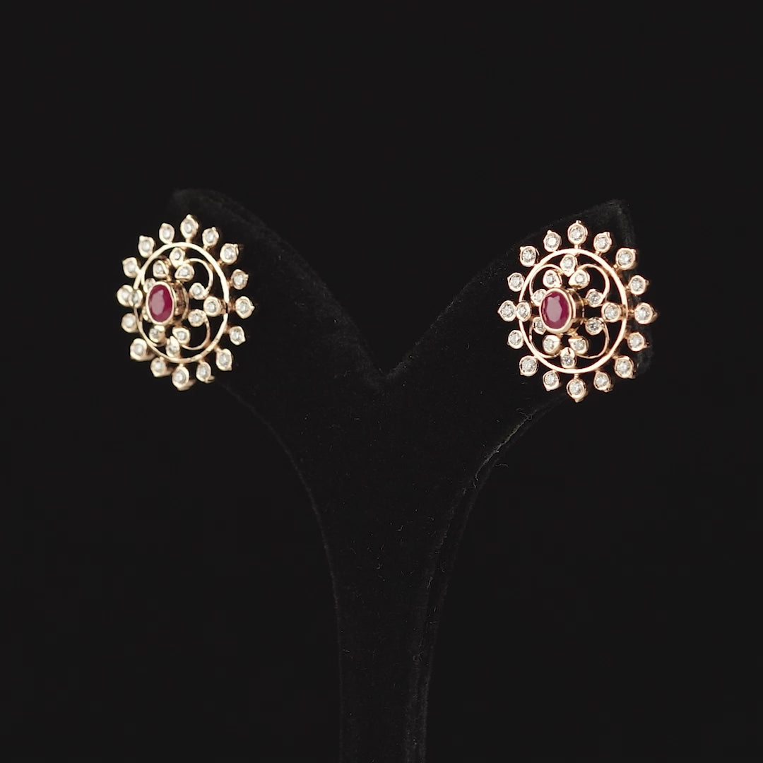 Flower Diamond Studs Earrings