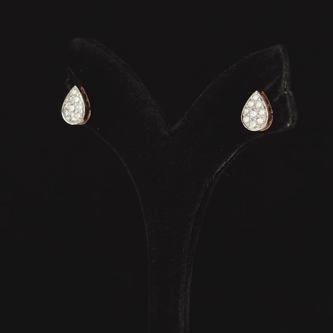 Teardrop Shape Diamond Earrings